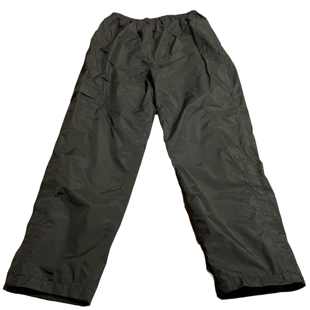 Coleman The Outdoor Men’s Black Nylon Drawstring Pants Mesh Lining Ankle Snaps L